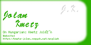 jolan kmetz business card